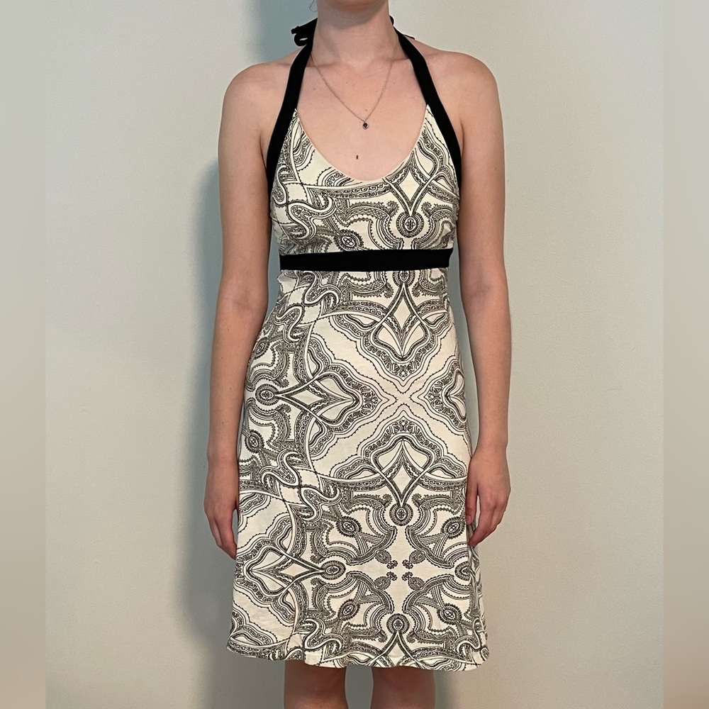 Patagonia Black and White Pattern Halter Dress